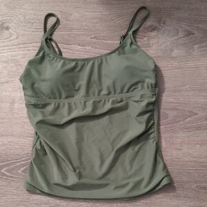 Cupshe Green Tankini Swim Top Size Large